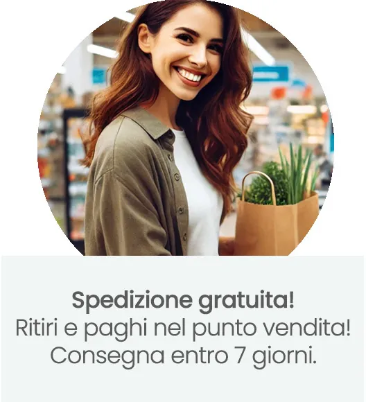 Spedizione gratuita! Ritiri e paghi nel punto vendita! Consegna entro 7 giorni.
